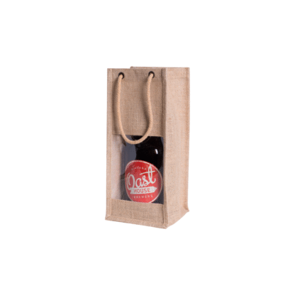 B3781 - Jute Wine/Growler Jumbo Bottle Bag