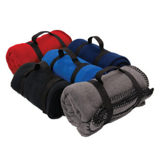 B5660 - Whipstitch Fleece Blanket with Strap