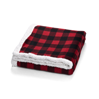 B5685 - Deluxe Sherpa Throw Blanket- Buffalo Check