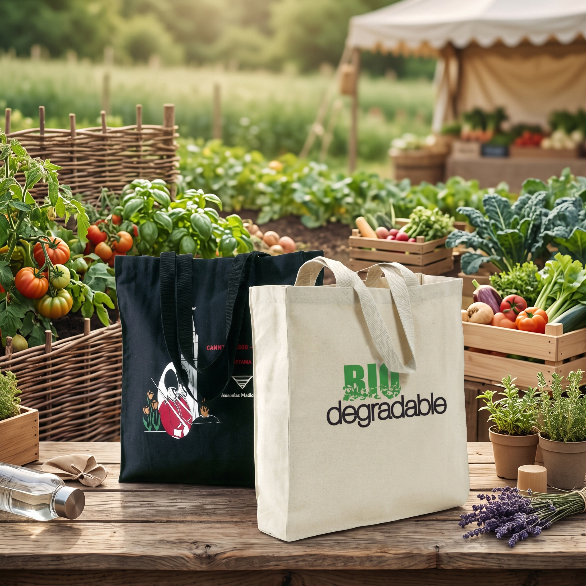 B9230 - Cotton Canvas Smart Shopper Tote - Image 3