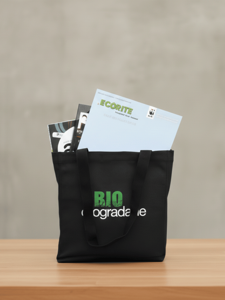 B9235 - Cotton Canvas Book Bag Tote - Image 4