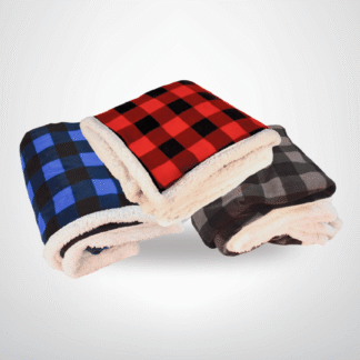 B5685 - Deluxe Sherpa Throw Blanket- Buffalo Check