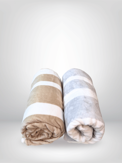 B5665 – Striped Flannel Fleece Blanket - Image 5